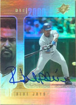 Raul Mondesi Signed 2000 SPx Baseball Card - Toronto Blue Jays