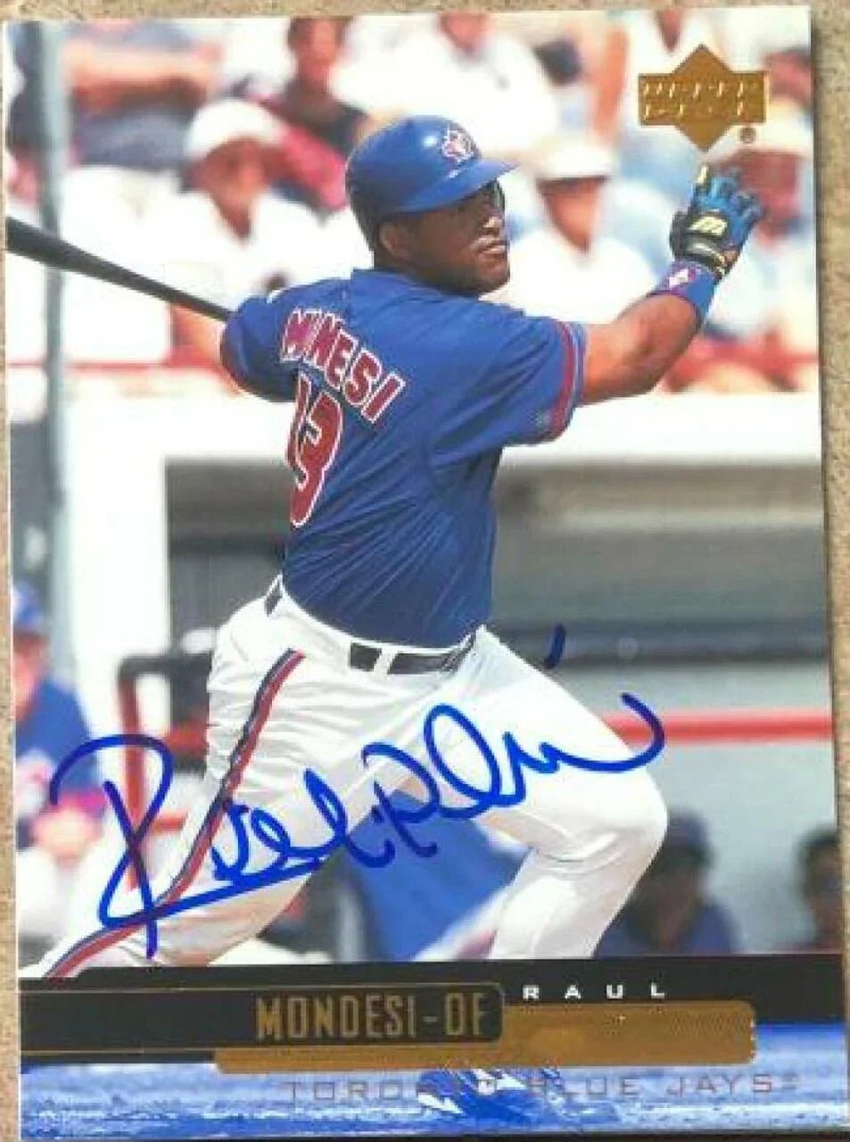 Raul Mondesi Signed 2000 Upper Deck Baseball Card - Toronto Blue Jays