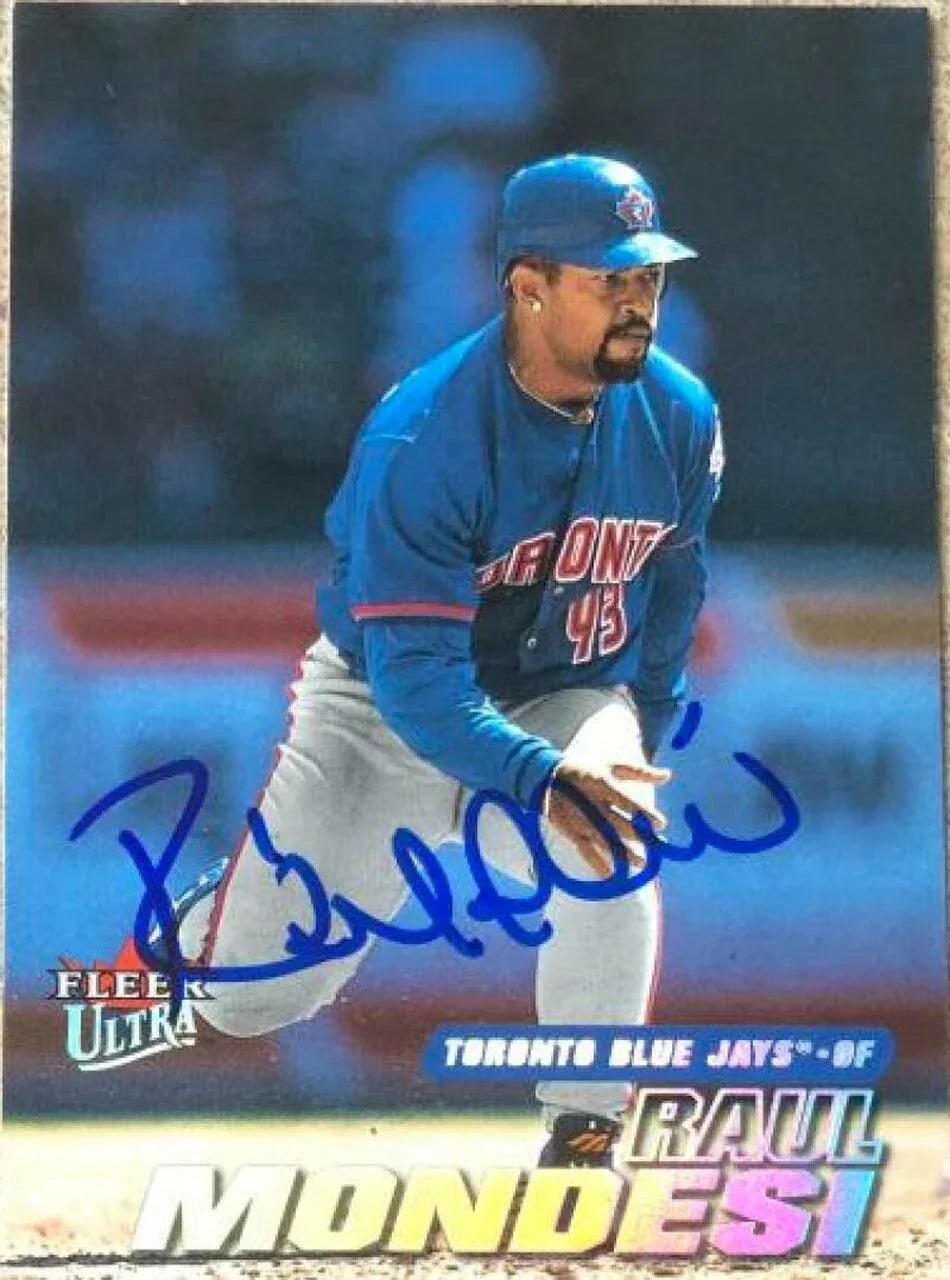 Raul Mondesi Signed 2001 Fleer Ultra Baseball Card - Toronto Blue Jays