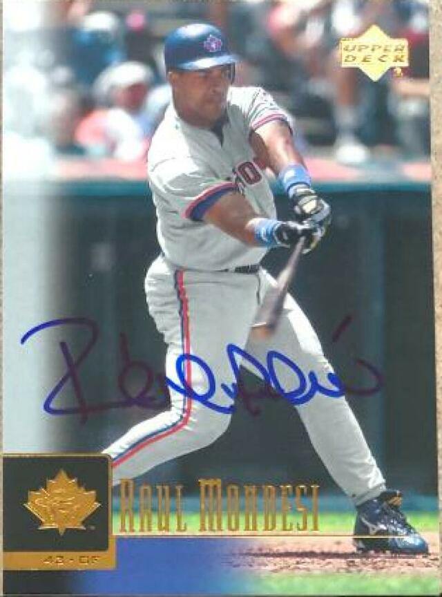 Raul Mondesi Signed 2001 Upper Deck Baseball Card - Toronto Blue Jays - PastPros