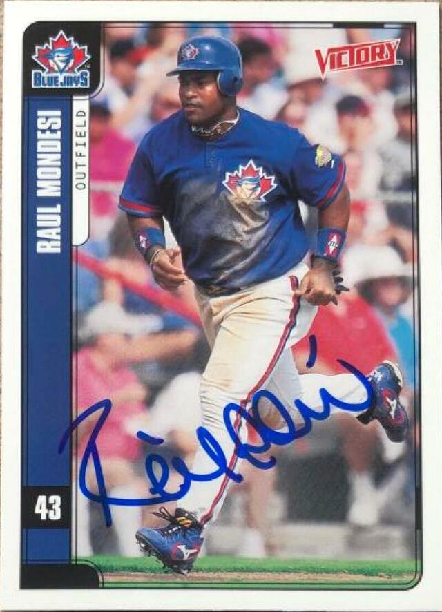 Raul Mondesi Signed 2001 Upper Deck Victory Baseball Card - Toronto Blue Jays - PastPros