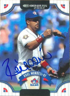 Raul Mondesi Signed 2002 Donruss Baseball Card - Toronto Blue Jays - PastPros