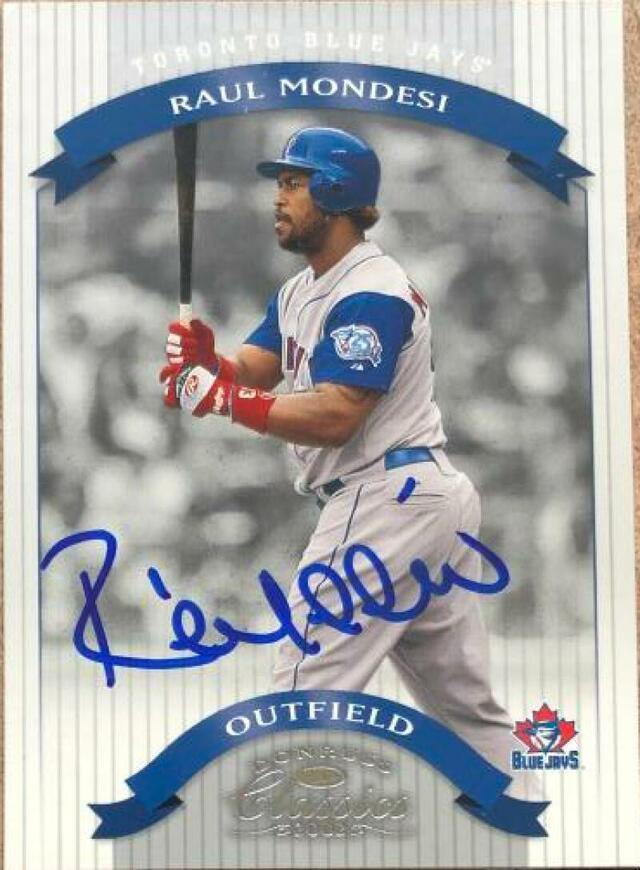 Raul Mondesi Signed 2002 Donruss Classics Baseball Card - Toronto Blue Jays - PastPros