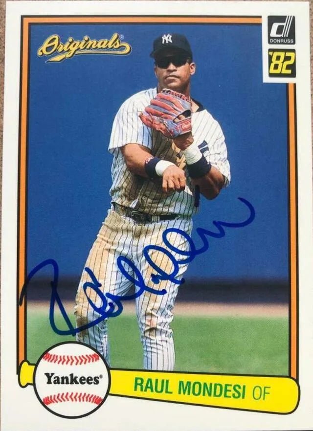 Raul Mondesi Signed 2002 Donruss Originals Baseball Card - New York Yankees