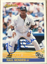 Raul Mondesi Signed 2002 Donruss Originals Baseball Card - New York Yankees