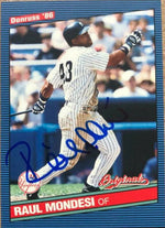 Raul Mondesi Signed 2002 Donruss Originals Baseball Card - New York Yankees