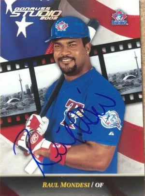 Raul Mondesi Signed 2002 Donruss Studio Baseball Card - Toronto Blue Jays