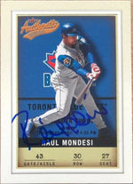 Raul Mondesi Signed 2002 Fleer Authentix Baseball Card - Toronto Blue Jays