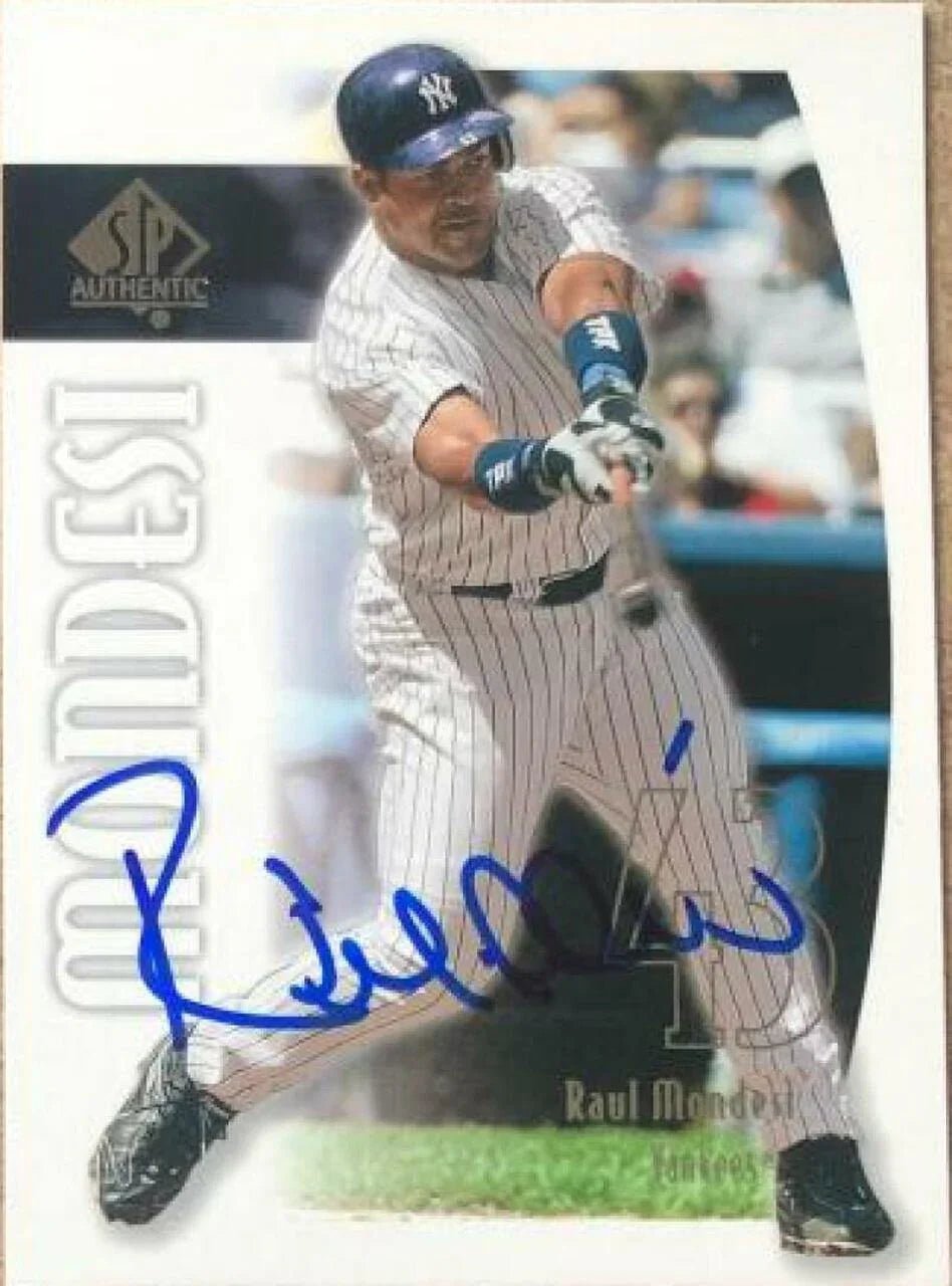 Raul Mondesi Signed 2002 SP Authentic Baseball Card - New York Yankees