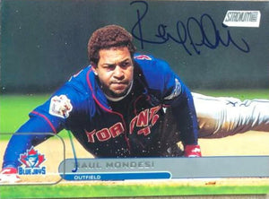 Raul Mondesi Signed 2002 Stadium Club Baseball Card - Toronto Blue Jays