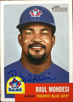 Raul Mondesi Signed 2002 Topps Heritage Baseball Card - Toronto Blue Jays - PastPros