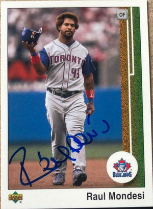 Raul Mondesi Signed 2002 Upper Deck Authentics Baseball Card - Toronto Blue Jays - PastPros