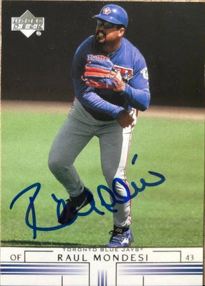 Raul Mondesi Signed 2002 Upper Deck Baseball Card - Toronto Blue Jays