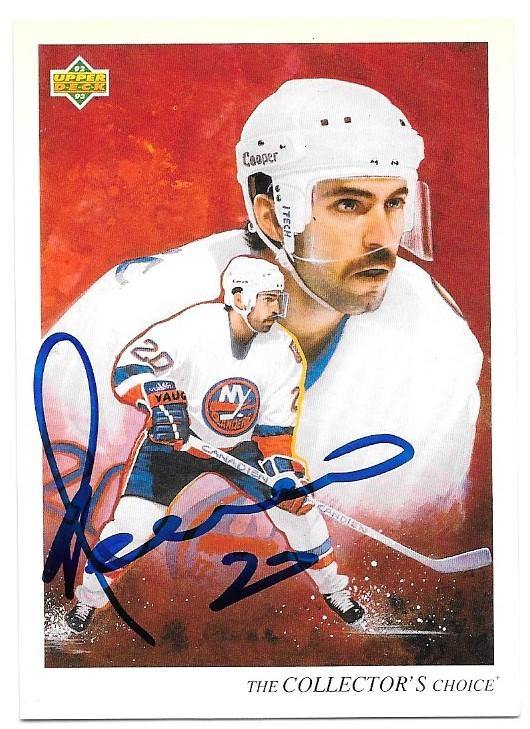 Ray Ferraro Signed 1992-93 Upper Deck Hockey Card - New York Islanders - PastPros