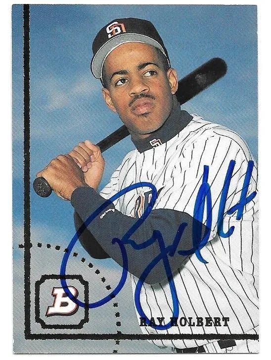 Ray Holbert Signed 1994 Bowman Baseball Card - San Diego Padres