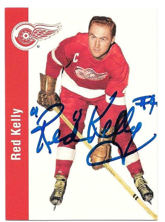 Red Kelly Signed 1994-95 Parkhurst Missing Link Hockey Card - Detroit Red Wings - PastPros