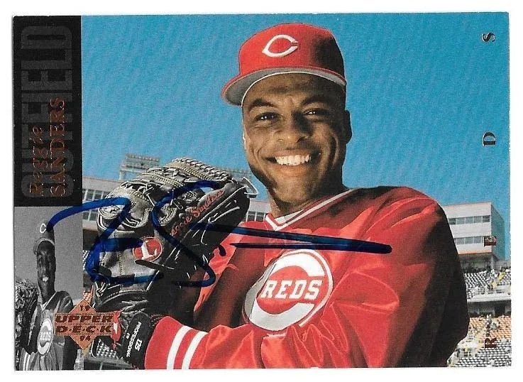 Reggie Sanders Signed 1994 Upper Deck Baseball Card - Cincinnati Reds