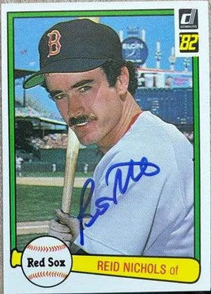 Reid Nichols Signed 1982 Donruss Baseball Card - Boston Red Sox