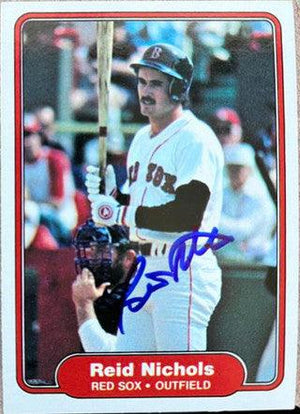 Reid Nichols Signed 1982 Fleer Baseball Card - Boston Red Sox - PastPros