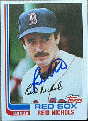 Reid Nichols Signed 1982 Topps Baseball Card - Boston Red Sox - PastPros