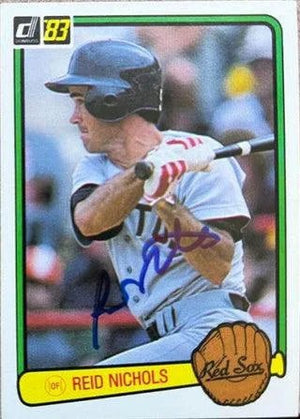 Reid Nichols Signed 1983 Donruss Baseball Card - Boston Red Sox