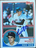 Reid Nichols Signed 1983 Topps Baseball Card - Boston Red Sox