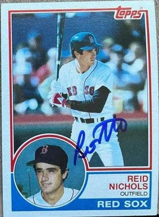 Reid Nichols Signed 1983 Topps Baseball Card - Boston Red Sox