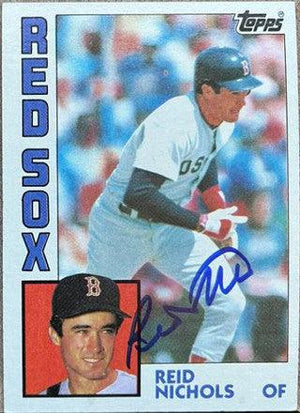 Reid Nichols Signed 1984 Topps Baseball Card - Boston Red Sox - PastPros