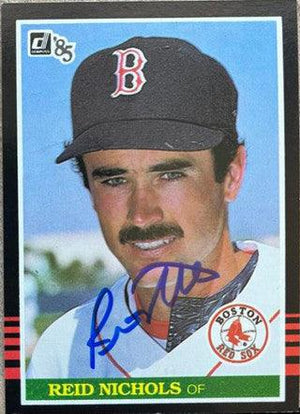 Reid Nichols Signed 1985 Donruss Baseball Card - Boston Red Sox - PastPros
