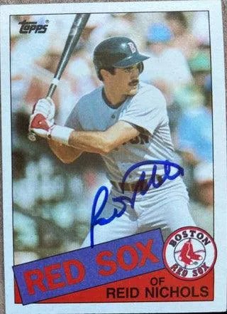 Reid Nichols Signed 1985 Topps Baseball Card - Boston Red Sox