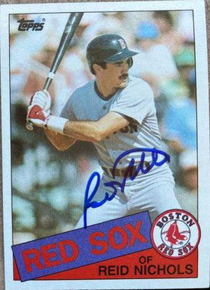 Reid Nichols Signed 1985 Topps Baseball Card - Boston Red Sox - PastPros