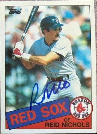 Reid Nichols Signed 1985 Topps Tiffany Baseball Card - Boston Red Sox