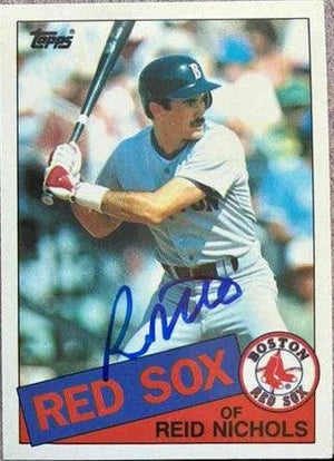 Reid Nichols Signed 1985 Topps Tiffany Baseball Card - Boston Red Sox