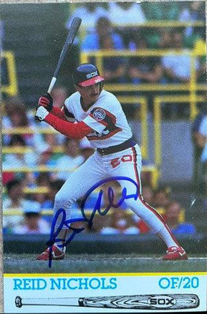 Reid Nichols Signed 1986 Coca-Cola Baseball Card - Chicago White Sox - PastPros