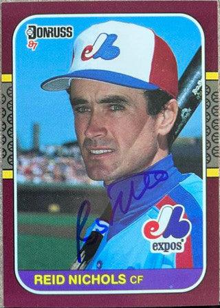 Reid Nichols Signed 1987 Donruss Opening Day Baseball Card - Montreal Expos - PastPros