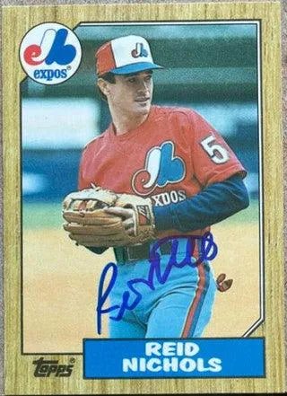 Reid Nichols Signed 1987 Topps Traded Tiffany Baseball Card - Montreal Expos