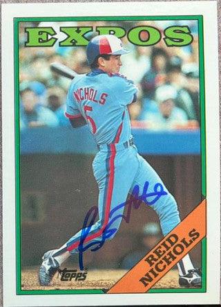 Reid Nichols Signed 1988 Topps Tiffany Baseball Card - Montreal Expos - PastPros