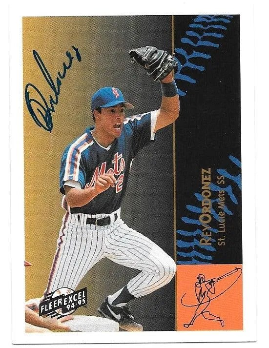Rey Ordonez Signed 1994-95 Fleer Excel Baseball Card - St Lucie Mets