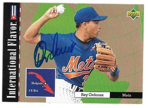 Rey Ordonez Signed 1995 Upper Deck Minors Baseball Card - New York Mets