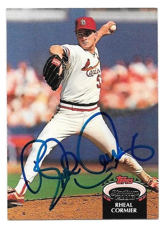Rheal Cormier Signed 1992 Topps Stadium Baseball Card - St Louis Cardinals