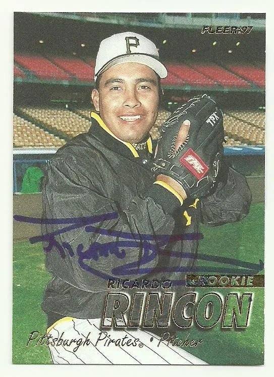 Ricardo Rincon Signed 1997 Fleer Baseball Card - Pittsburgh Pirates