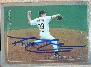 Ricardo Rincon Signed 1999 Topps Chrome Baseball Card - Pittsburgh Pirates