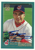 Ricardo Rincon Signed 2001 Topps Baseball Card - Cleveland Indians