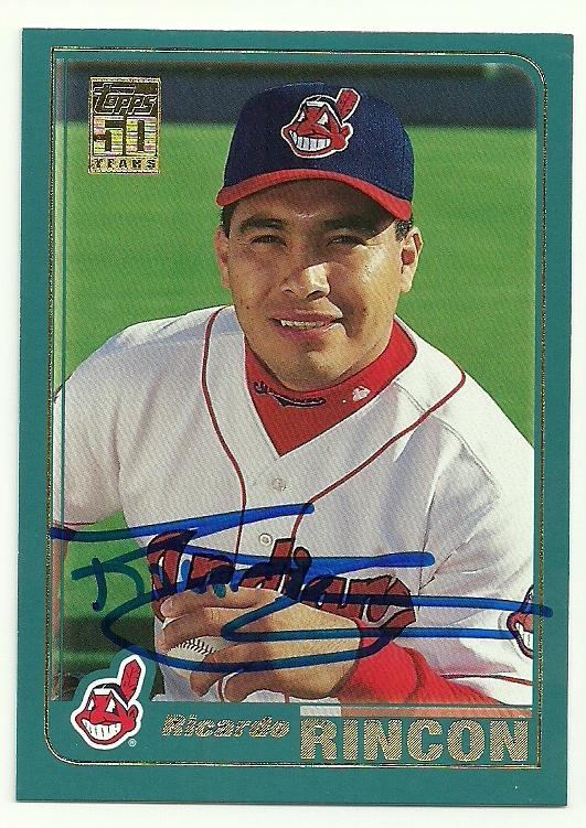 Ricardo Rincon Signed 2001 Topps Baseball Card - Cleveland Indians - PastPros