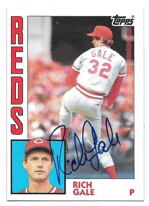 Rich Gale Signed 1984 Topps Baseball Card - Cincinnati Reds
