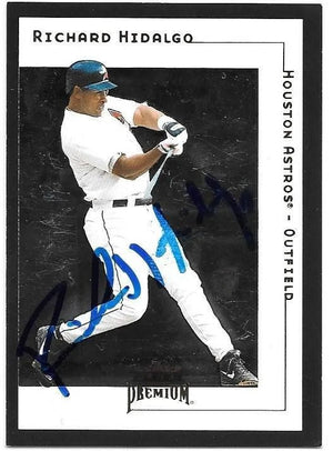 Richard Hidalgo Signed 2001 Fleer Premium Baseball Card - Houston Astros