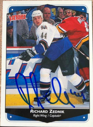 Richard Zednik Signed 1999-00 Upper Deck Victory Hockey Card - Washington Capitals - PastPros