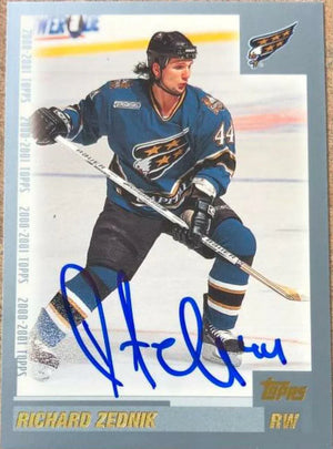 Richard Zednik Signed 2000-01 Topps Hockey Card - Washington Capitals - PastPros