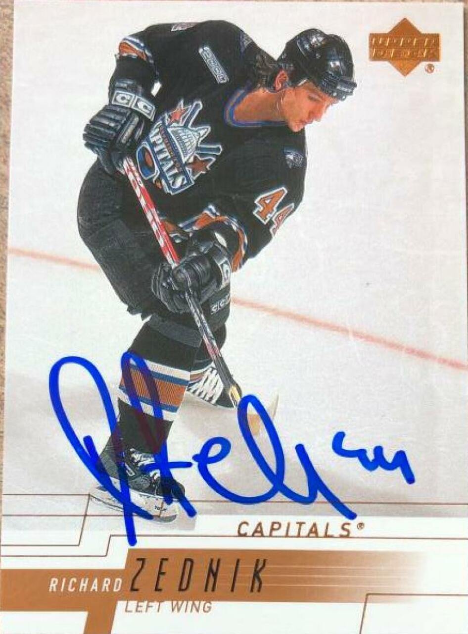 Richard Zednik Signed 2000-01 Upper Deck Hockey Card - Washington Capitals - PastPros