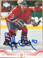 Richard Zednik Signed 2001-02 Upper Deck Hockey Card - Montreal Canadiens - PastPros